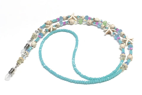 Starfish Eyeglass Chain or Holder - Pastel Beaded