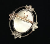Peach Victorian Lady Cameo Brooch