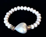Neutral Color Chunky Heart Bracelet