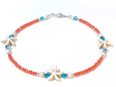 Starfish Ankle Bracelet - Anklet - Beach Anklet - Hurstjewelry -starfish ankle bracelet