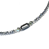 Metallic Dark Gray Anklet - Sterling Silver - 9 - 10 - 11 - 12 Inches