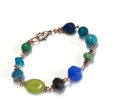 copper-beaded-bracelet-blues-greens- handlinked