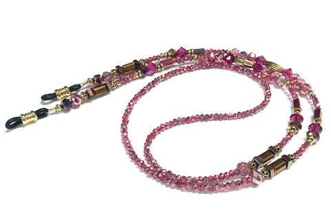Eyeglass Chain or Holder - Metallic Pink