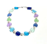 Coastal Inspired Glass and Pearl Necklace