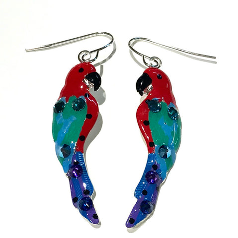 Parrot Earrings - Red - Parrot Jewelry